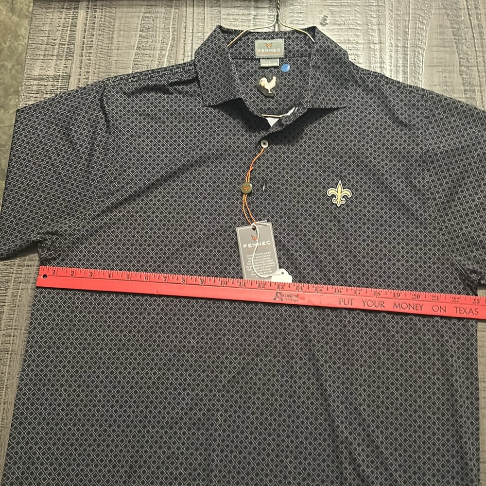 Fi🔥ya N.O. Saints “Who Dat” Fennec Blk/Gry Polo Shirt Size M(2) & L(2) - Picture 10 of 11